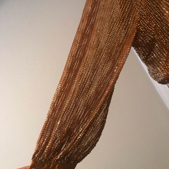 Mustard Sequined Dress - Picture 6 of 8